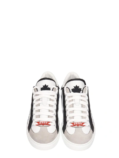 Shop Dsquared2 White Leather New 551 Sneakers