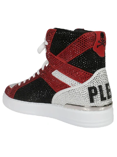 Shop Philipp Plein Embellished Hi-top Sneakers In Multicolor