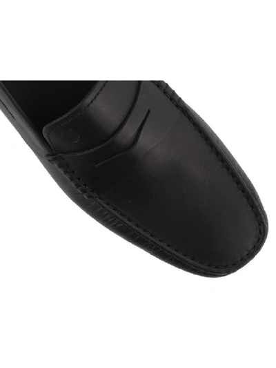 Shop Tod's City Gommino Loafers In Black