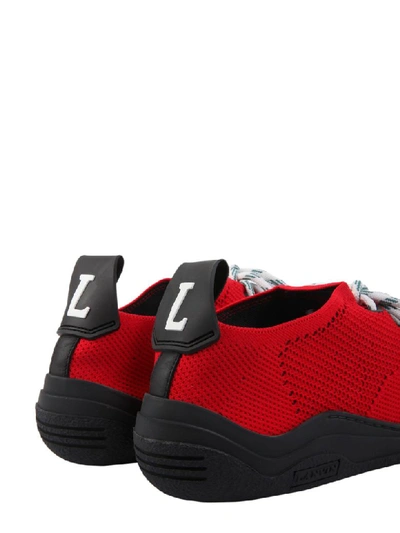 Shop Lanvin Diving Sneakers In Rosso