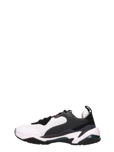 Shop Puma Black And White Fabric Thunder Spectra Sneakers