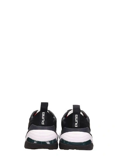 Shop Puma Black And White Fabric Thunder Spectra Sneakers