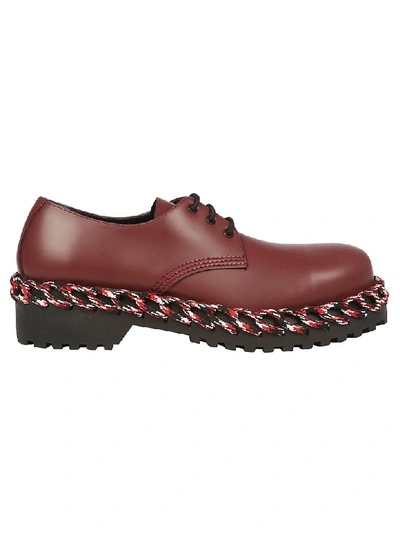 Shop Balenciaga Lace Up Shoe In Bordeaux