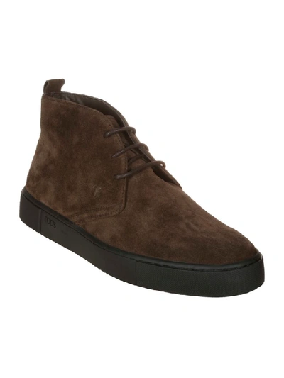 Shop Tod's Lace-up Boots In Brown