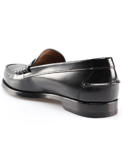 Shop Prada Logo Loafers In J Nero/voyage