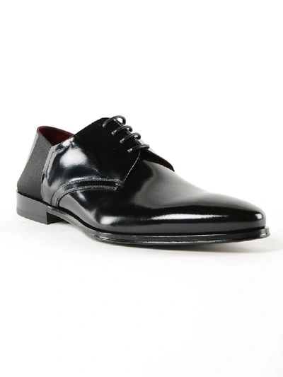 Shop Dolce & Gabbana Elasticated Panel Derby Shoes In Black