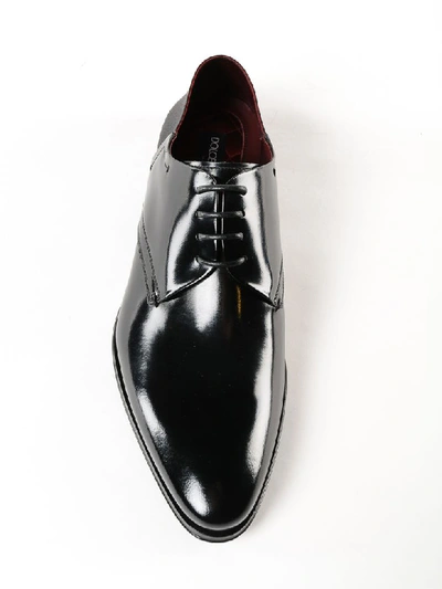 Shop Dolce & Gabbana Elasticated Panel Derby Shoes In Black