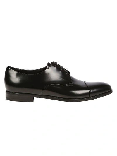 Shop Prada Lace Up Shoes In Black