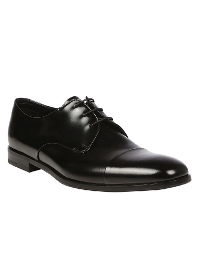 Shop Prada Lace Up Shoes In Black