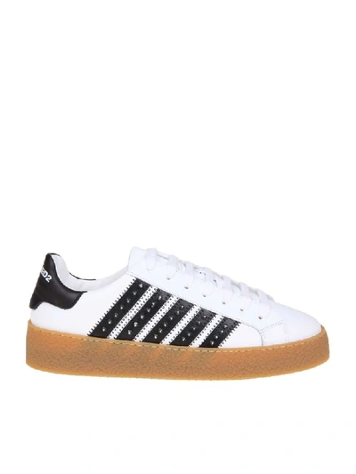 Shop Dsquared2 Sneakers Rappers Delight Color White / Black In White/black