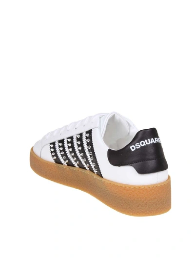 Shop Dsquared2 Sneakers Rappers Delight Color White / Black In White/black