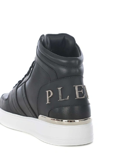 Shop Philipp Plein Logo Hi-top Sneakers In Nero