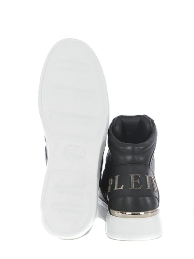 Shop Philipp Plein Logo Hi-top Sneakers In Nero