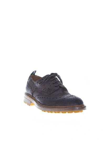 Shop Green George Blu Leather Lace-up Shoes With Brogue