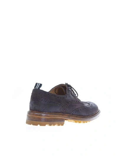 Shop Green George Blu Leather Lace-up Shoes With Brogue