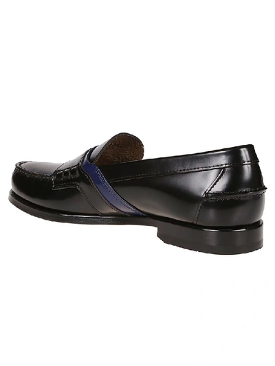 Shop Prada Shoes Classic Loafers In P Nero/cobalto