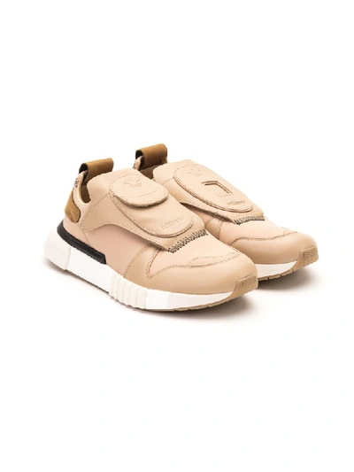 Shop Adidas Originals Futurepacer Leather Sneakers In Nude