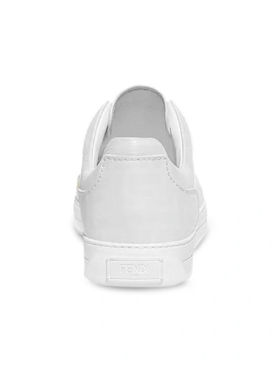 Shop Fendi Photo-reactive Sneakers In White/yellow