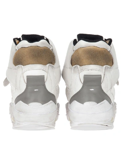 Shop Maison Margiela Martin Margiela Martin Margiela Artisanal High Top Sneakers In White + Black