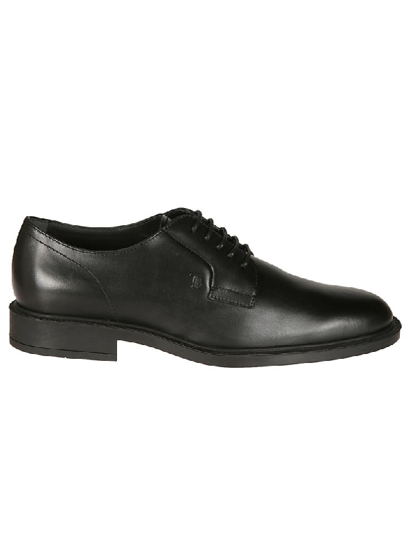 Tod's Black Leather Derby Shoes | ModeSens