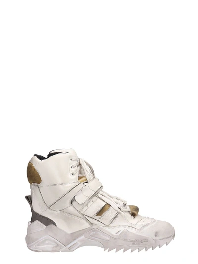 Shop Maison Margiela Mid Retro Fit Sneakers In White