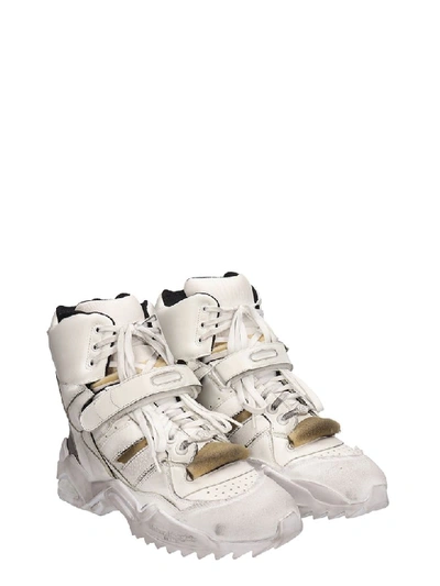 Shop Maison Margiela Mid Retro Fit Sneakers In White