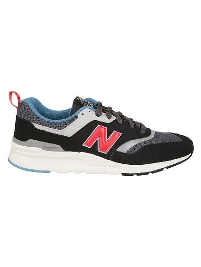 Shop New Balance Low-top Sneakers In Nero/rosso