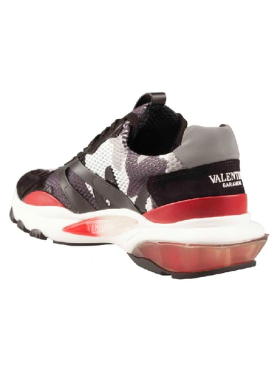 Shop Valentino Sneakers In Light Grey/deep Grey