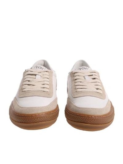 Shop Rov Leather Sneaker In White