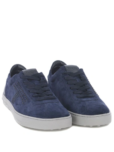 Shop Tod's Sneakers In Blu