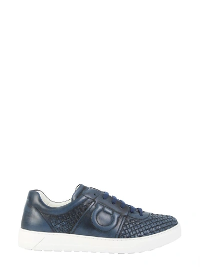 Shop Ferragamo Gancio Sneakers In Azzurro