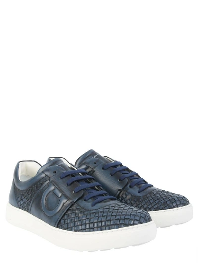 Shop Ferragamo Gancio Sneakers In Azzurro