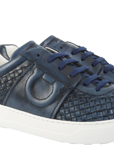 Shop Ferragamo Gancio Sneakers In Azzurro