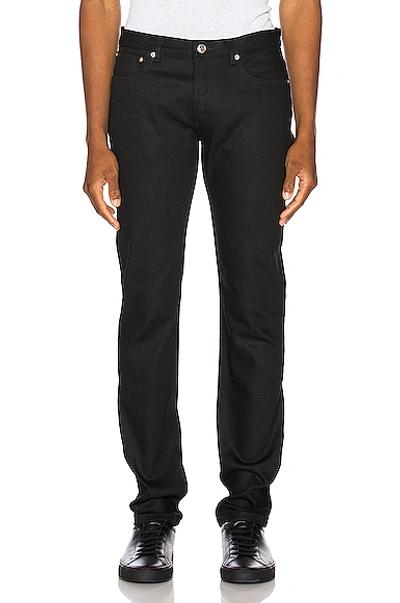 Apc Navy Petit New Standard Jeans In Black