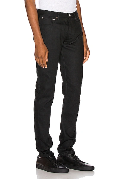 Apc Navy Petit New Standard Jeans In Black