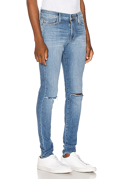 Shop Frame Jagger True Skinny Jean In Denim Light In Conrad