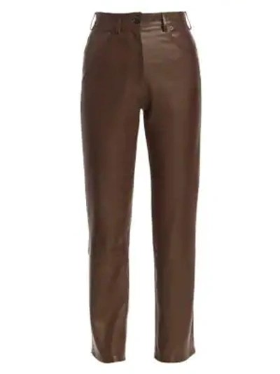 Shop The Row Charlee Leather Jeans In Espresso