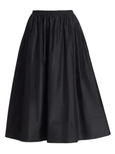 Shop The Row Tilia Silk A-line Skirt In Black