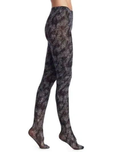 Shop Wolford Wildlife Speckles Tights In Black