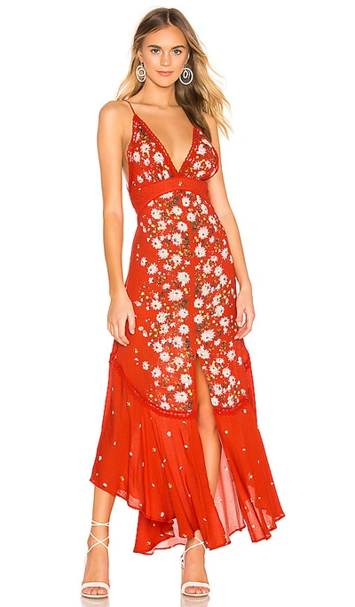 Shop Free People Paradise Printed Maxi Dress In Red