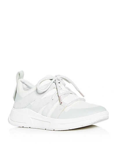 Shop Fitflop Women's Carita Platform Lace-up Sneakers In Urban White