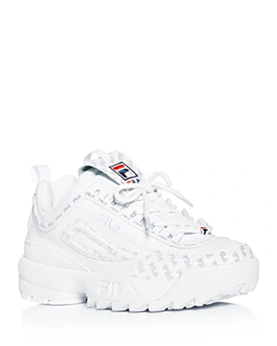 Shop Fila Women's Disruptor Ii Low-top Sneakers In White/navy