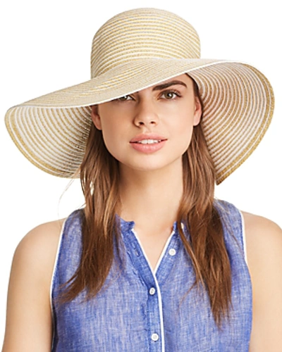 Shop Aqua Two-tone Packable Floppy Sun Hat - 100% Exclusive In Natural/ivory