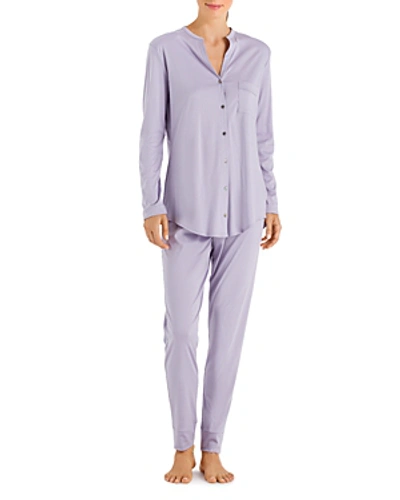 Shop Hanro Pure Essence Pajama Set In Soft Lilac
