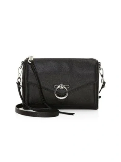 Shop Rebecca Minkoff Jean Mac Leather Crossbody Bag In Black