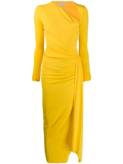 ALEXANDRE VAUTHIER ASYMMETRIC DRESS - 黄色