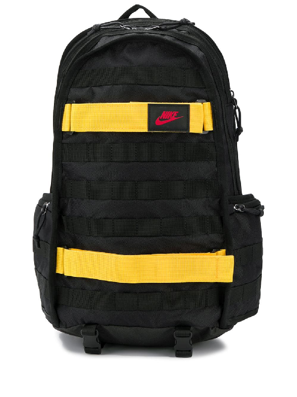 nike black and yellow backpack
