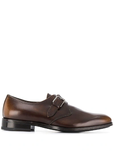Shop Ferragamo Salvatore  Monk-strap Shoes - Brown