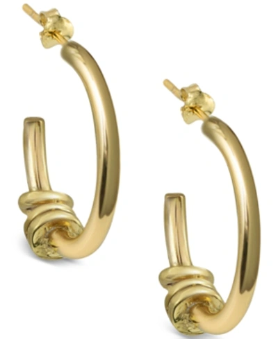 Shop Argento Vivo Multi-disc Hoop Earrings In Gold-plated Sterling Silver