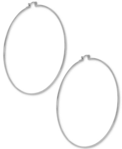 Shop Essentials And Now This Large Wire Extra Large Hoop In Silver Plate Earrings